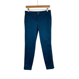 Market & Spruce Womens Blue Chino Pants 4 Petite